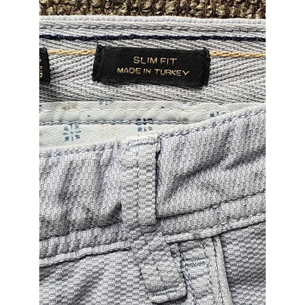 Massimo Dutti Men's Grey Cotton 5 Pocket Slim-Fit Pants Size 32 X 30